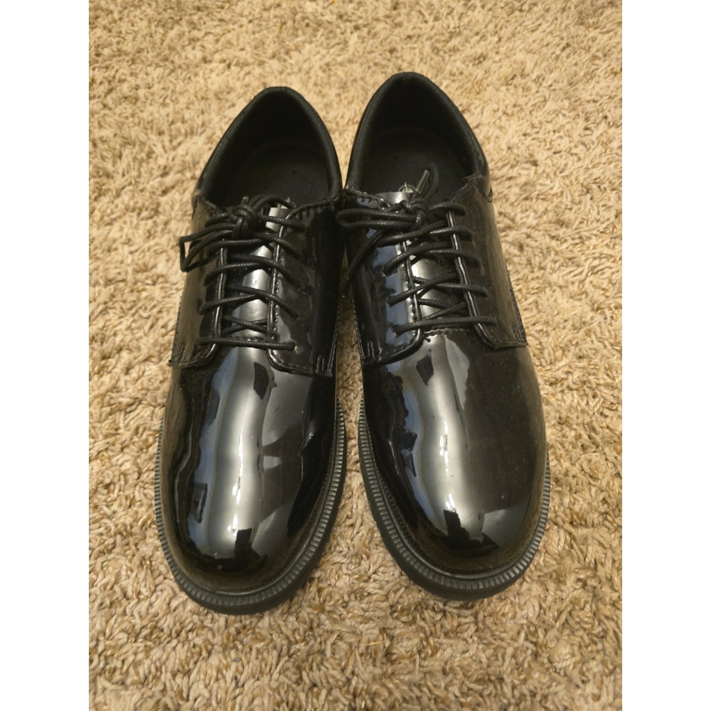 Bates High Gloss Duty Oxford Mens 9 Black Oxford Medium New in factory box tags